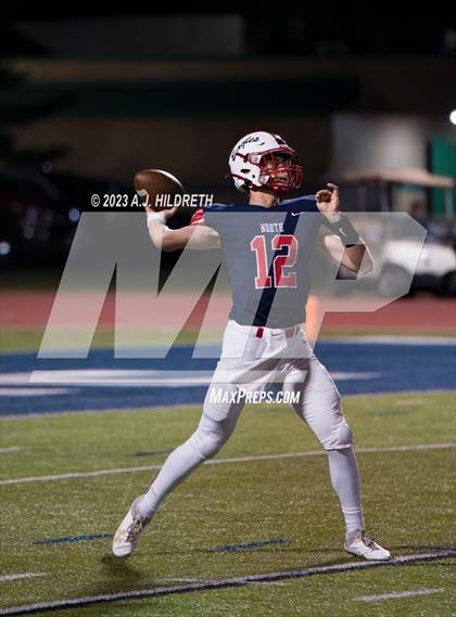 Thumbnail 3 in Olathe North vs. Blue Valley West (KSHSAA 6A Regional) photogallery.