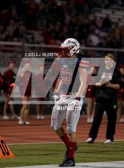 Thumbnail 3 in Olathe North vs. Blue Valley West (KSHSAA 6A Regional) photogallery.
