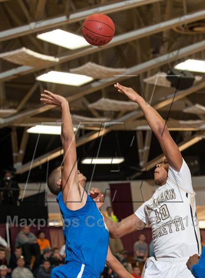 Thumbnail 2 in Neumann-Goretti vs. Orlando Christian Prep (Spalding Hoophall Classic) photogallery.
