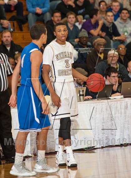 Thumbnail 2 in Neumann-Goretti vs. Orlando Christian Prep (Spalding Hoophall Classic) photogallery.