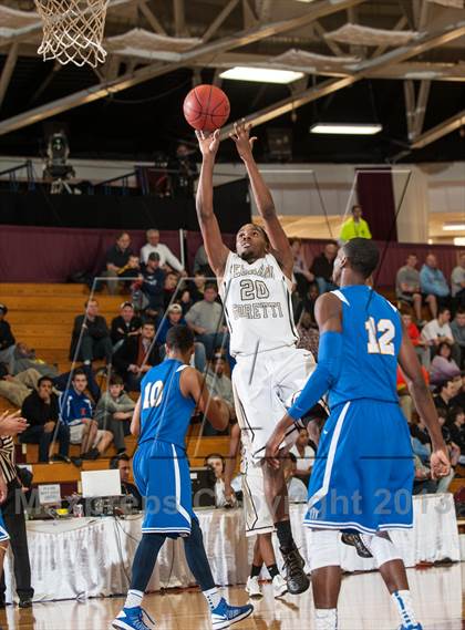 Thumbnail 2 in Neumann-Goretti vs. Orlando Christian Prep (Spalding Hoophall Classic) photogallery.