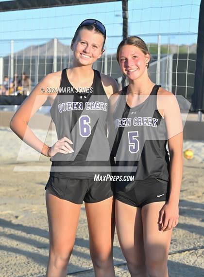Thumbnail 3 in O'Connor vs. Queen Creek (AIA DI Pairs Semifinal) photogallery.
