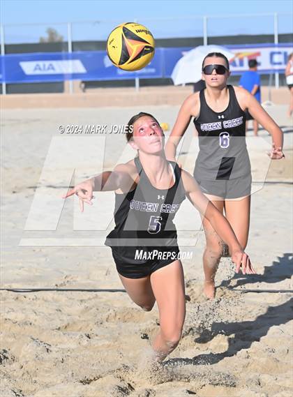 Thumbnail 2 in O'Connor vs. Queen Creek (AIA DI Pairs Semifinal) photogallery.