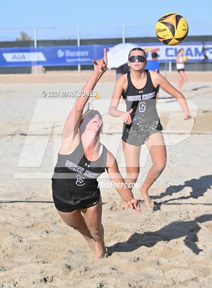 Thumbnail 1 in O'Connor vs. Queen Creek (AIA DI Pairs Semifinal) photogallery.