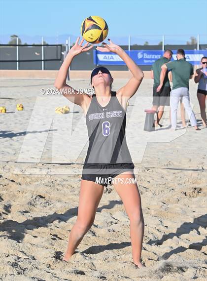 Thumbnail 3 in O'Connor vs. Queen Creek (AIA DI Pairs Semifinal) photogallery.