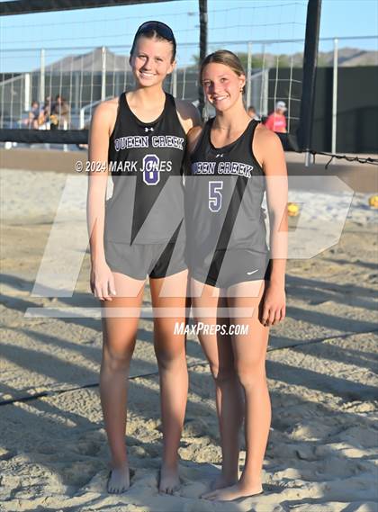 Thumbnail 2 in O'Connor vs. Queen Creek (AIA DI Pairs Semifinal) photogallery.