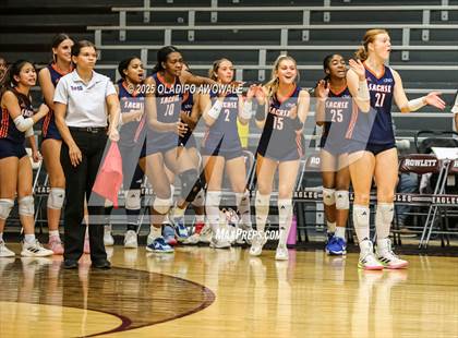 Thumbnail 3 in Sachse @ Rockwall (UIL Volleyball 6A Bi-District Playoff) photogallery.
