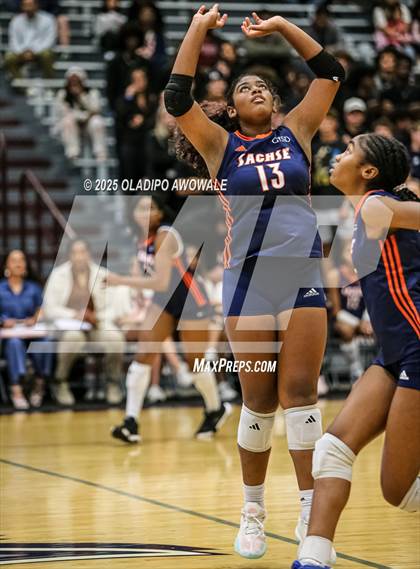 Thumbnail 3 in Sachse @ Rockwall (UIL Volleyball 6A Bi-District Playoff) photogallery.