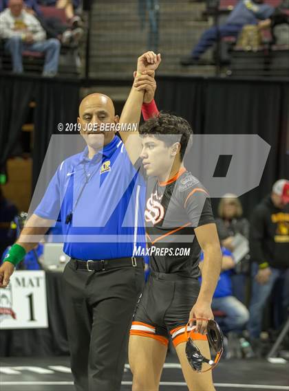 Thumbnail 3 in CIF State Boys Wrestling Championships (Pig-Tail Round) photogallery.