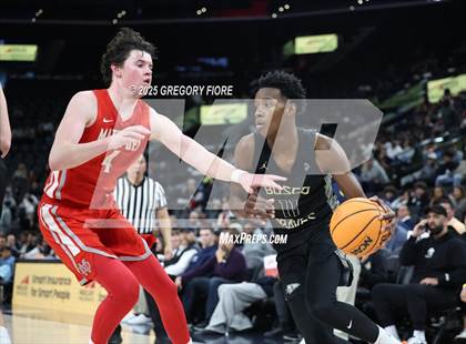 Thumbnail 1 in St. John Bosco vs. Mater Dei (Trinity Mission League Showcase) photogallery.