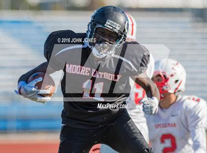 Thumbnail 2 in Cardinal Spellman vs. Moore Catholic (CHSFL Class A Championship) photogallery.