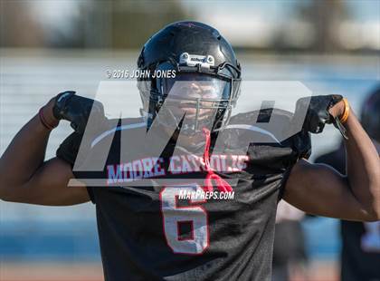 Thumbnail 1 in Cardinal Spellman vs. Moore Catholic (CHSFL Class A Championship) photogallery.