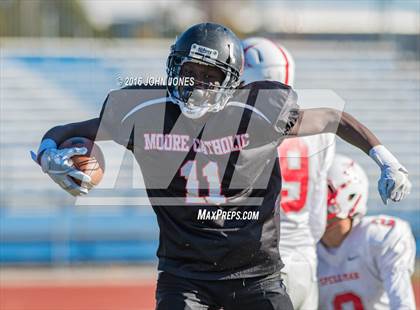 Thumbnail 1 in Cardinal Spellman vs. Moore Catholic (CHSFL Class A Championship) photogallery.