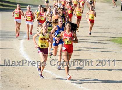 Thumbnail 2 in CIF State Cross Country Championships (Girls Division II) photogallery.