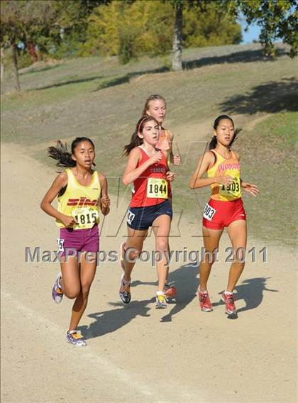 Thumbnail 2 in CIF State Cross Country Championships (Girls Division II) photogallery.