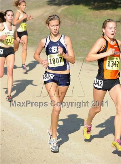 Thumbnail 1 in CIF State Cross Country Championships (Girls Division II) photogallery.