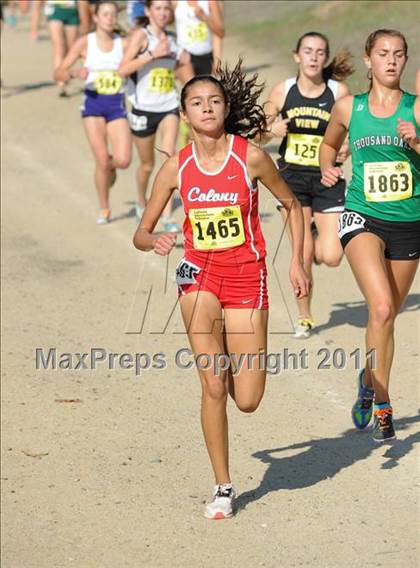 Thumbnail 3 in CIF State Cross Country Championships (Girls Division II) photogallery.