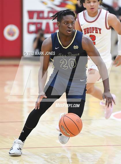 Thumbnail 1 in Notre Dame (Sherman Oaks, CA) vs. Brophy College Prep (AZ) - (Hoophall West) photogallery.