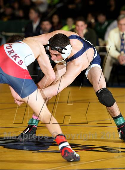 Thumbnail 1 in NYSPHSAA D1 Boys Wrestling Championships (Finals 99-138lbs) photogallery.