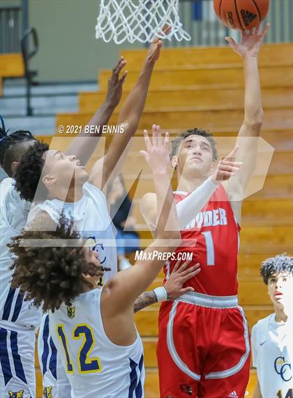 Thumbnail 2 in Carmel Christian vs Bishop Synder (Holiday Hoopsgiving Tournament) photogallery.