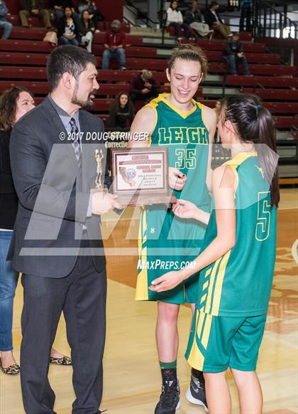 Thumbnail 2 in Presentation vs. Leigh (CIF-CCS Division II Final) photogallery.
