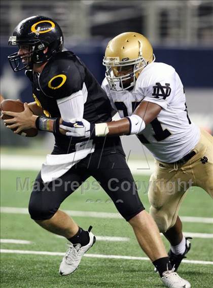 Thumbnail 3 in Klein Oak vs. Notre Dame (Kirk Herbstreit Varsity Football Classic) photogallery.