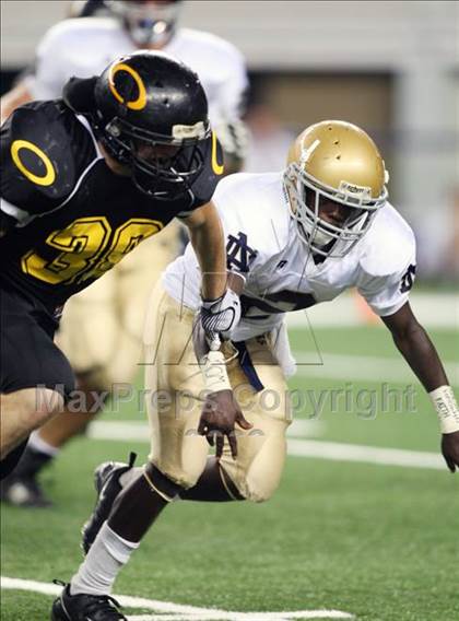 Thumbnail 1 in Klein Oak vs. Notre Dame (Kirk Herbstreit Varsity Football Classic) photogallery.
