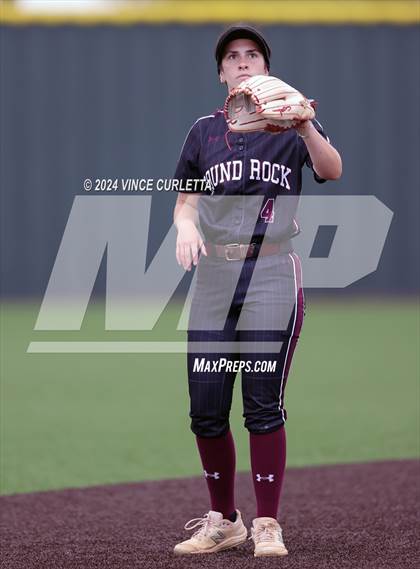 Thumbnail 1 in Round Rock @ Dripping Springs (UIL 6A Softball Bi-District Playoff) photogallery.