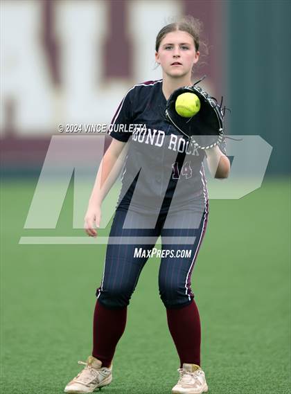 Thumbnail 2 in Round Rock @ Dripping Springs (UIL 6A Softball Bi-District Playoff) photogallery.
