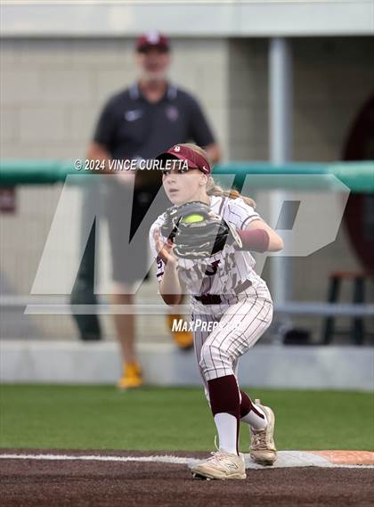 Thumbnail 1 in Round Rock @ Dripping Springs (UIL 6A Softball Bi-District Playoff) photogallery.