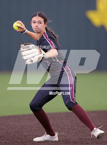 Thumbnail 2 in Round Rock @ Dripping Springs (UIL 6A Softball Bi-District Playoff) photogallery.