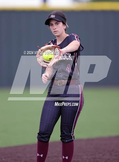 Thumbnail 1 in Round Rock @ Dripping Springs (UIL 6A Softball Bi-District Playoff) photogallery.