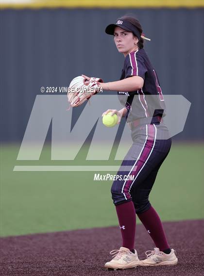 Thumbnail 2 in Round Rock @ Dripping Springs (UIL 6A Softball Bi-District Playoff) photogallery.