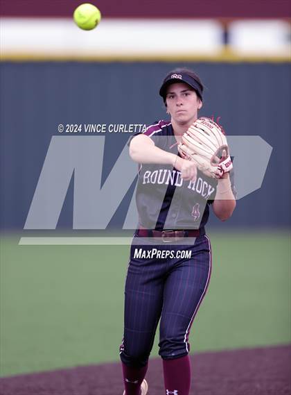 Thumbnail 3 in Round Rock @ Dripping Springs (UIL 6A Softball Bi-District Playoff) photogallery.