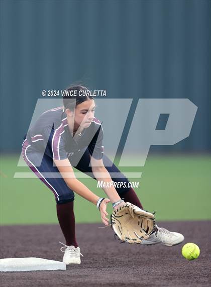 Thumbnail 3 in Round Rock @ Dripping Springs (UIL 6A Softball Bi-District Playoff) photogallery.