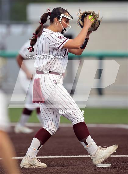 Thumbnail 1 in Round Rock @ Dripping Springs (UIL 6A Softball Bi-District Playoff) photogallery.
