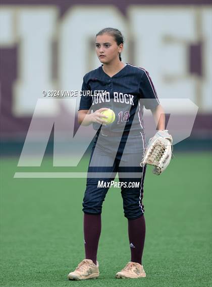 Thumbnail 2 in Round Rock @ Dripping Springs (UIL 6A Softball Bi-District Playoff) photogallery.