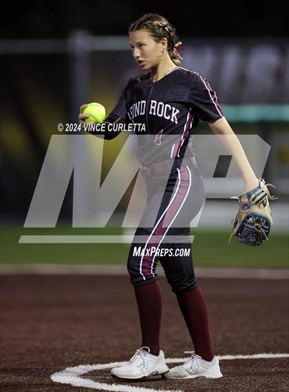 Thumbnail 1 in Round Rock @ Dripping Springs (UIL 6A Softball Bi-District Playoff) photogallery.