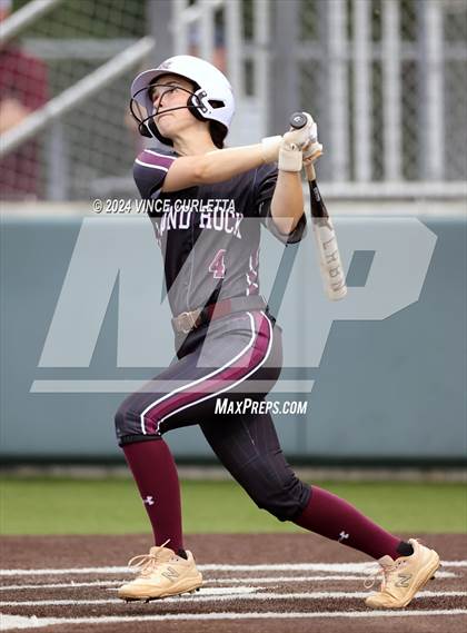 Thumbnail 3 in Round Rock @ Dripping Springs (UIL 6A Softball Bi-District Playoff) photogallery.