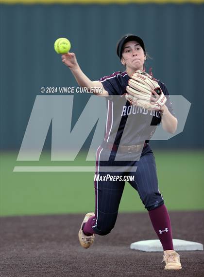 Thumbnail 3 in Round Rock @ Dripping Springs (UIL 6A Softball Bi-District Playoff) photogallery.