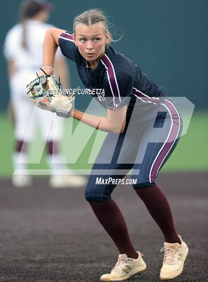 Thumbnail 2 in Round Rock @ Dripping Springs (UIL 6A Softball Bi-District Playoff) photogallery.