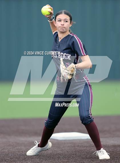 Thumbnail 1 in Round Rock @ Dripping Springs (UIL 6A Softball Bi-District Playoff) photogallery.