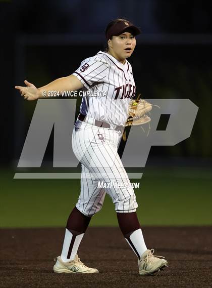 Thumbnail 2 in Round Rock @ Dripping Springs (UIL 6A Softball Bi-District Playoff) photogallery.