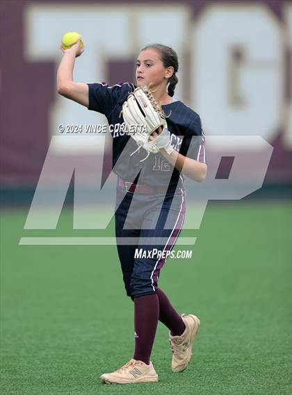 Thumbnail 2 in Round Rock @ Dripping Springs (UIL 6A Softball Bi-District Playoff) photogallery.