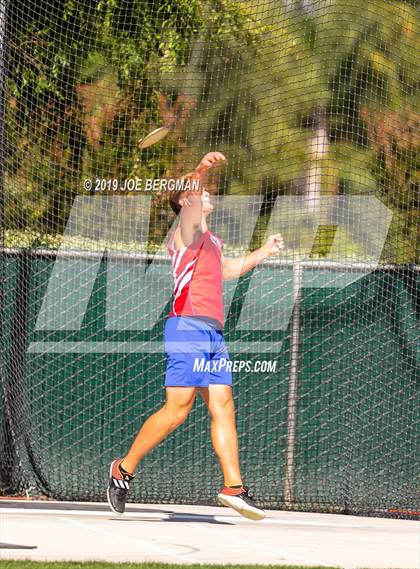 Thumbnail 1 in CIF Track and Field Championships (Boys Discus Finals) photogallery.