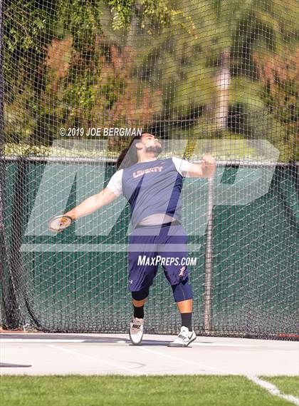 Thumbnail 1 in CIF Track and Field Championships (Boys Discus Finals) photogallery.