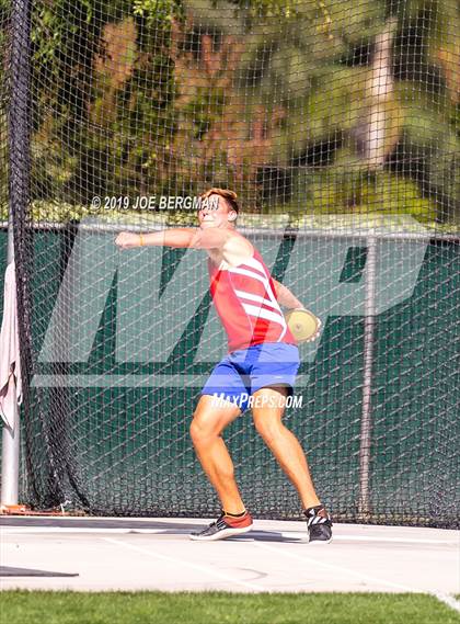 Thumbnail 1 in CIF Track and Field Championships (Boys Discus Finals) photogallery.