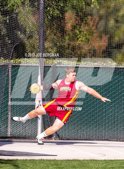 Thumbnail 1 in CIF Track and Field Championships (Boys Discus Finals) photogallery.