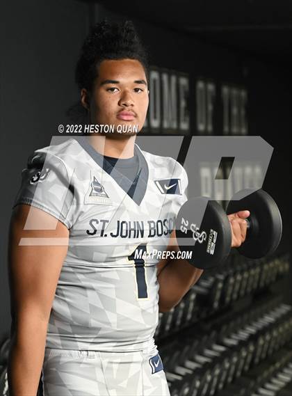 Thumbnail 2 in St. John Bosco (Preseason Football Photoshoot) photogallery.