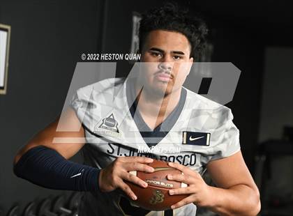 Thumbnail 1 in St. John Bosco (Preseason Football Photoshoot) photogallery.